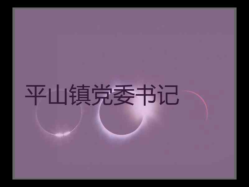 平山镇党委书记