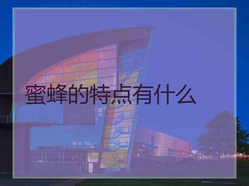 蜜蜂的特点有什么