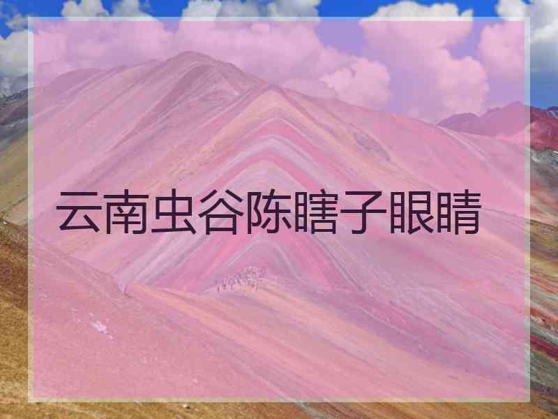 云南虫谷陈瞎子眼睛