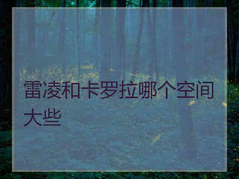 雷凌和卡罗拉哪个空间大些