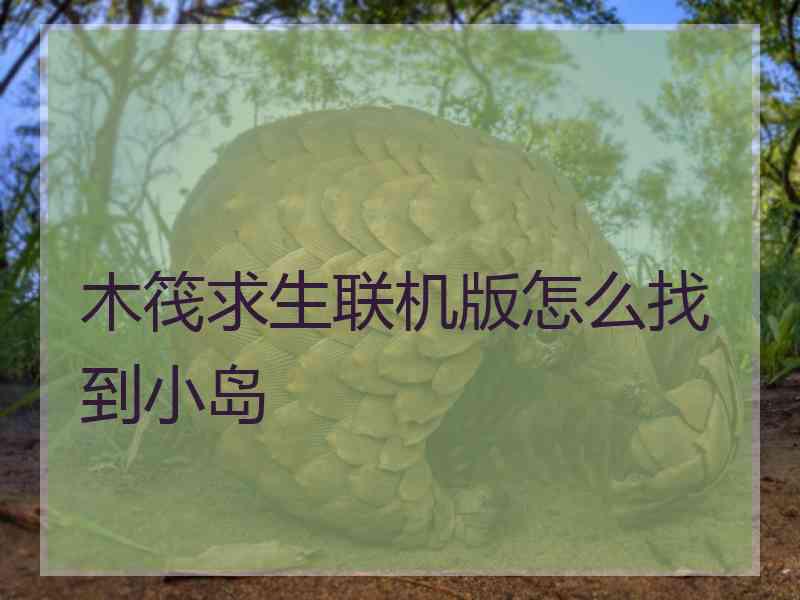 木筏求生联机版怎么找到小岛