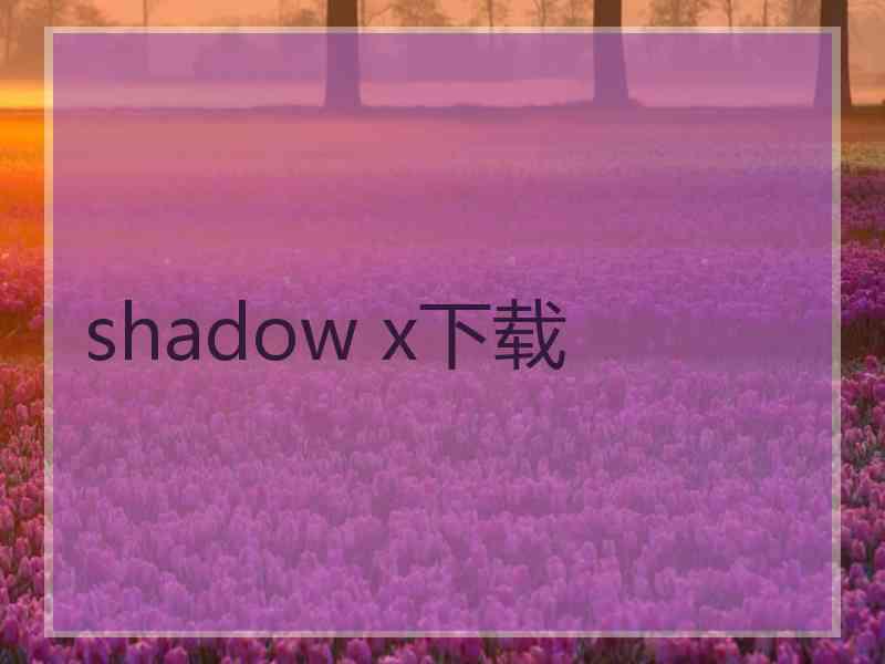 shadow x下载