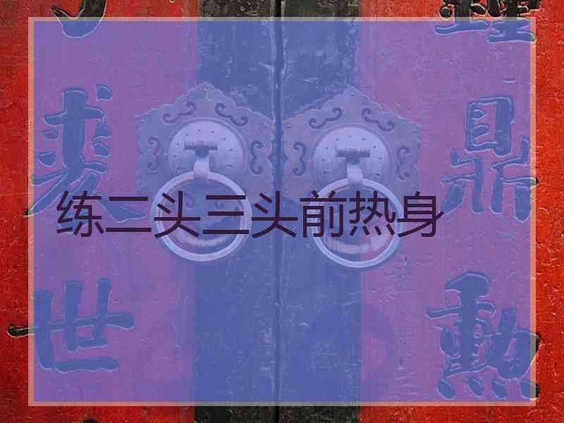 练二头三头前热身 练二头三头前热身