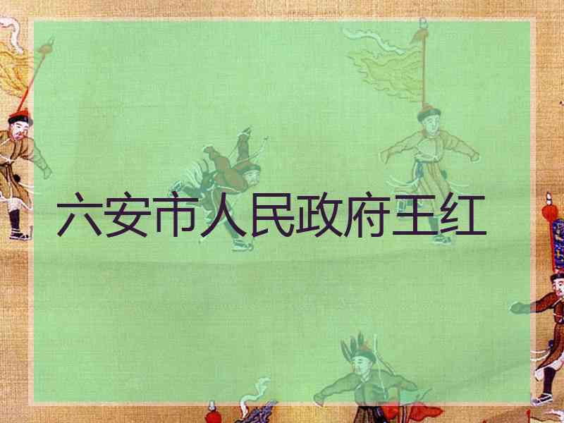 六安市人民政府王红
