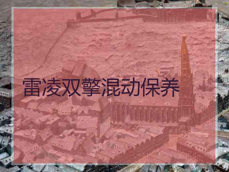 雷凌双擎混动保养