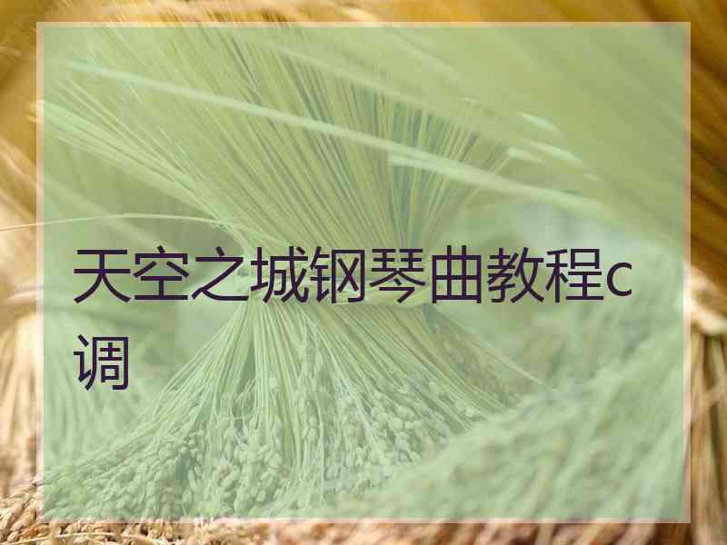天空之城钢琴曲教程c调