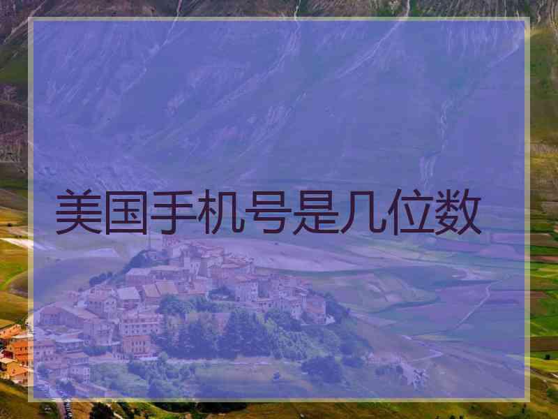 美国手机号是几位数