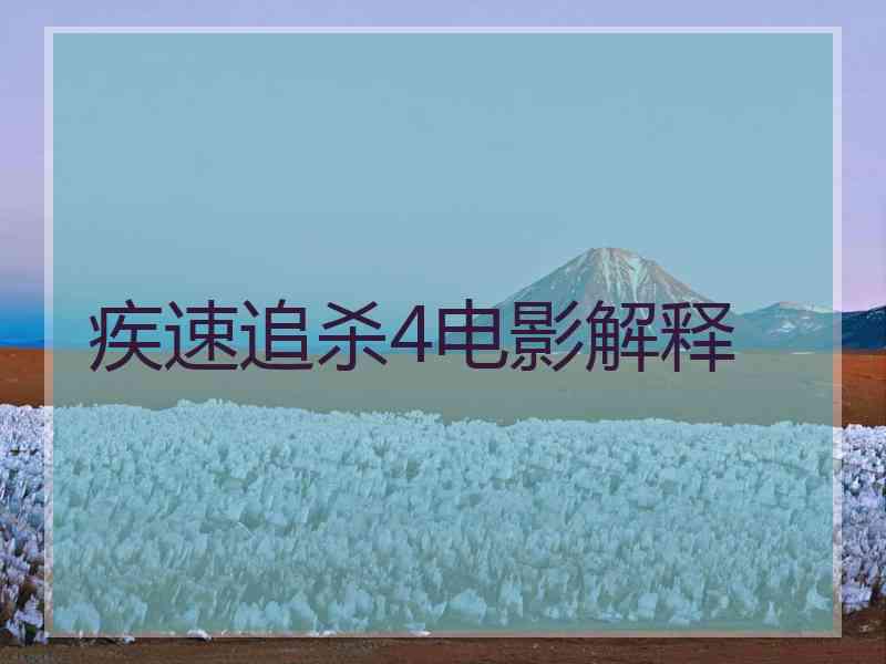 疾速追杀4电影解释