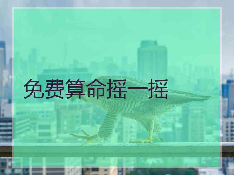 免费算命摇一摇