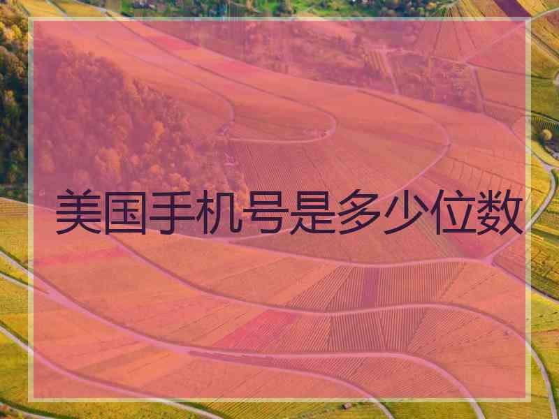 美国手机号是多少位数