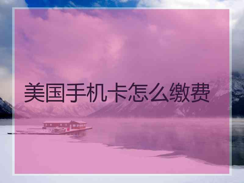 美国手机卡怎么缴费