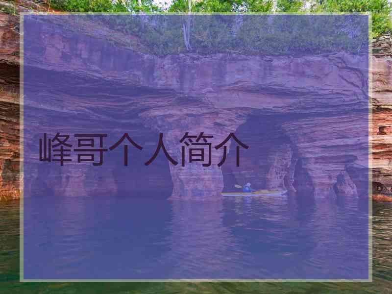 峰哥个人简介 峰哥个人简介