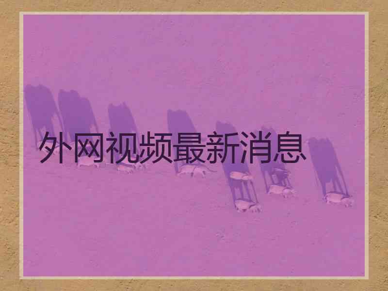 外网视频最新消息