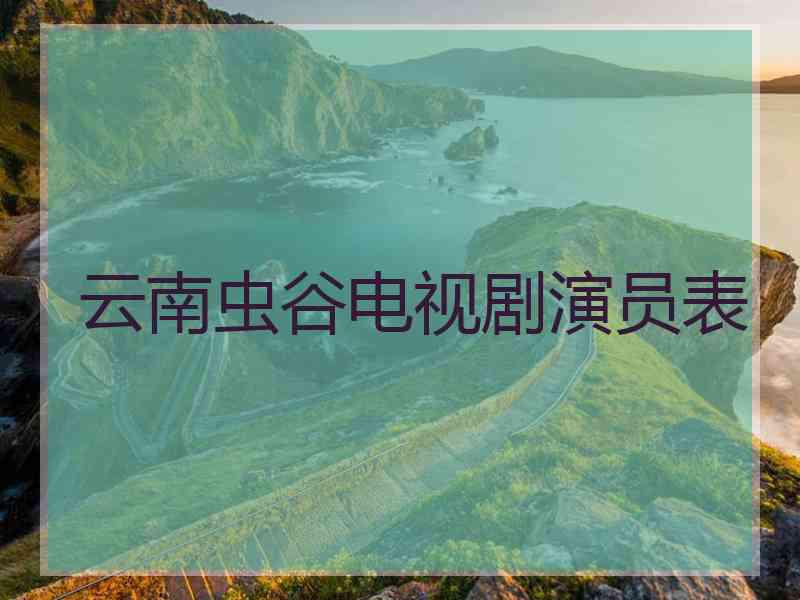 云南虫谷电视剧演员表
