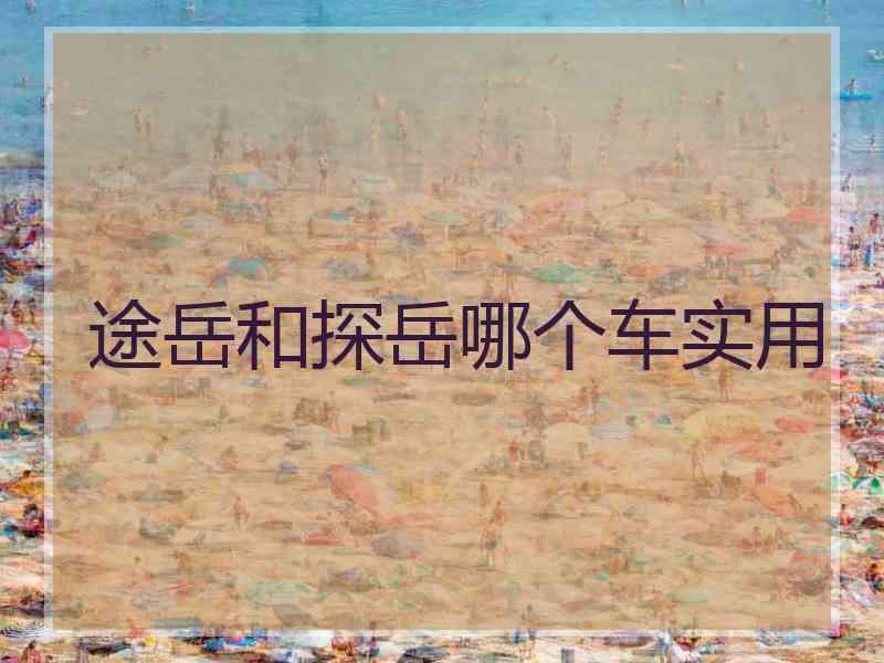 途岳和探岳哪个车实用
