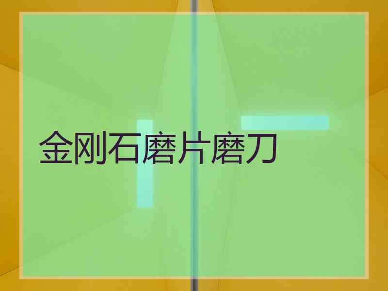 金刚石磨片磨刀