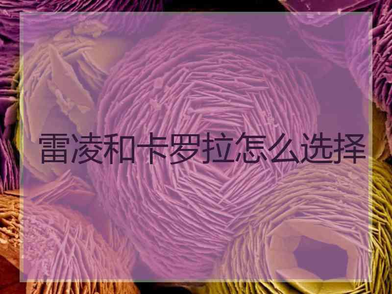 雷凌和卡罗拉怎么选择 雷凌和卡罗拉怎么选择