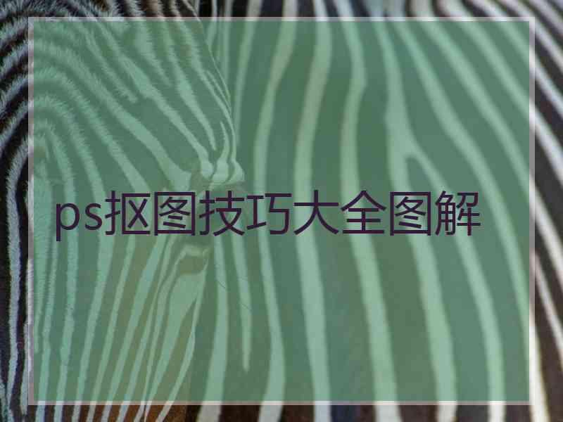 ps抠图技巧大全图解