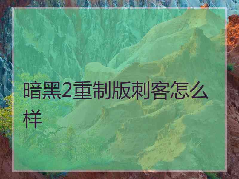 暗黑2重制版刺客怎么样