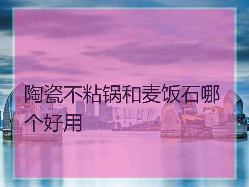 陶瓷不粘锅和麦饭石哪个好用