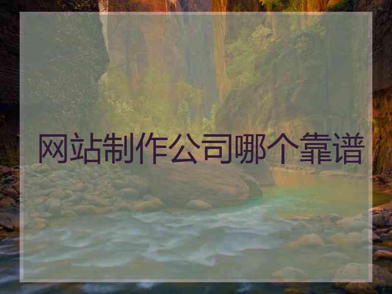 网站制作公司哪个靠谱