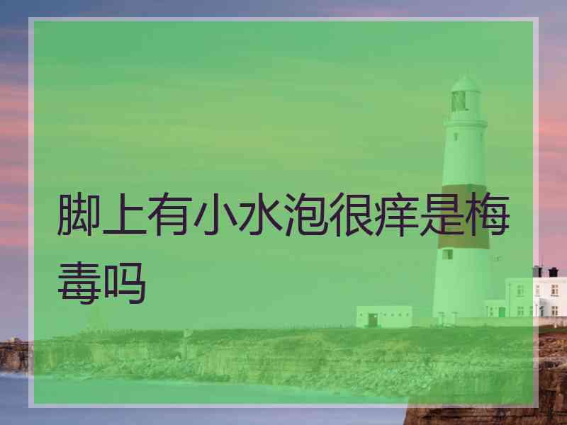 脚上有小水泡很痒是梅毒吗
