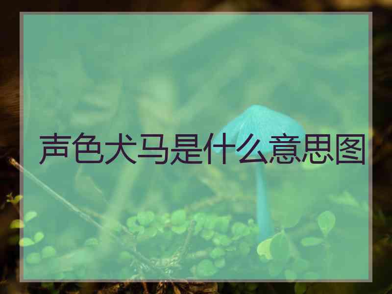 声色犬马是什么意思图