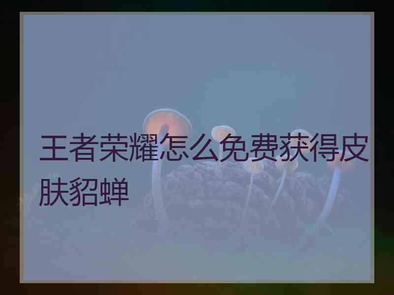 王者荣耀怎么免费获得皮肤貂蝉 王者荣耀怎么免费获得皮肤貂蝉