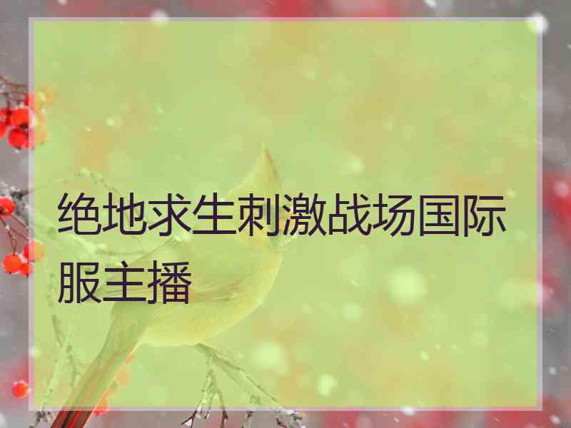 绝地求生刺激战场国际服主播
