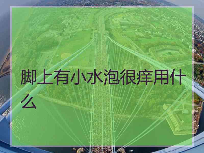 脚上有小水泡很痒用什么