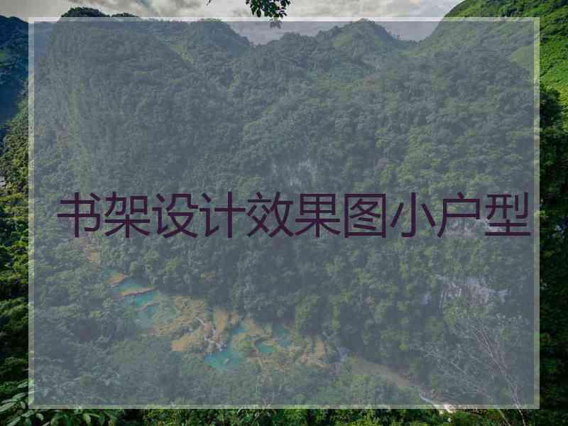 书架设计效果图小户型