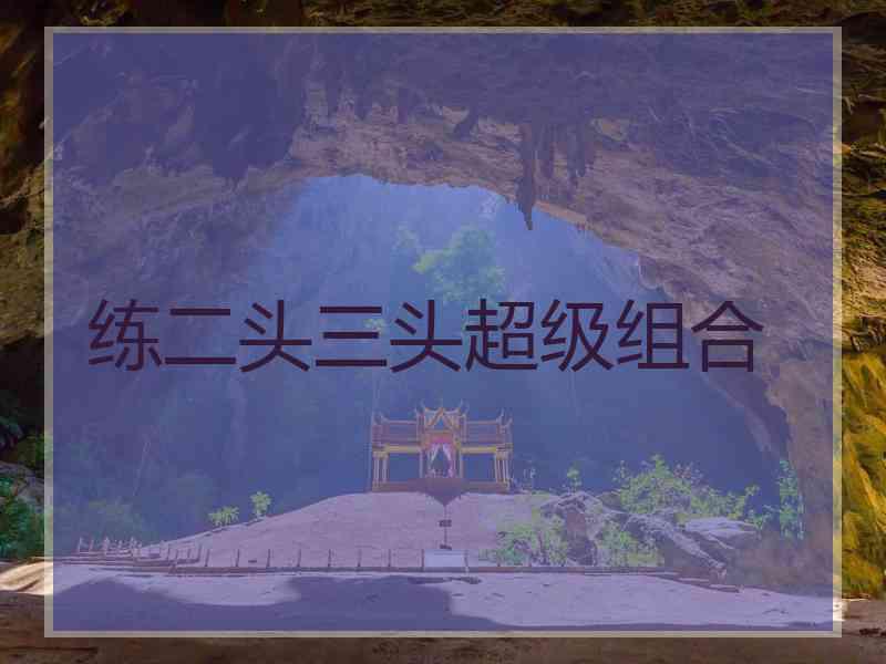 练二头三头超级组合 练二头三头超级组合