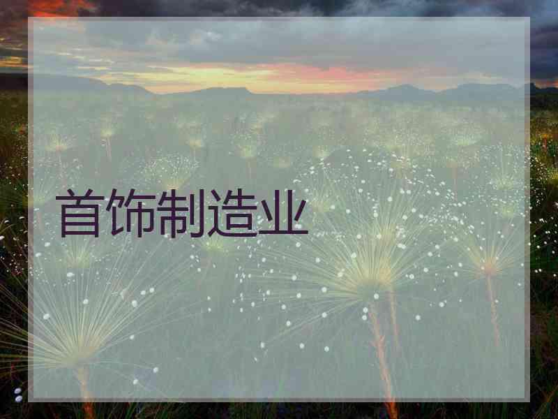 首饰制造业