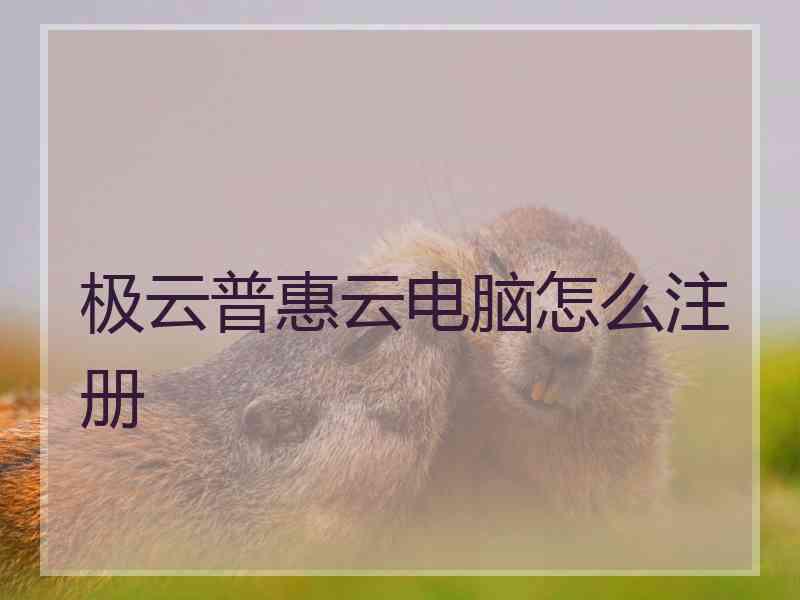 极云普惠云电脑怎么注册