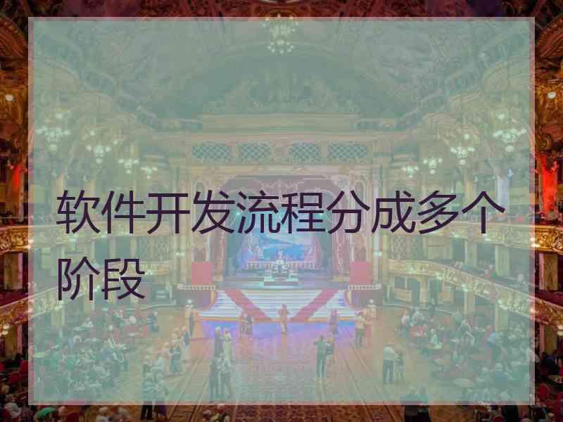软件开发流程分成多个阶段
