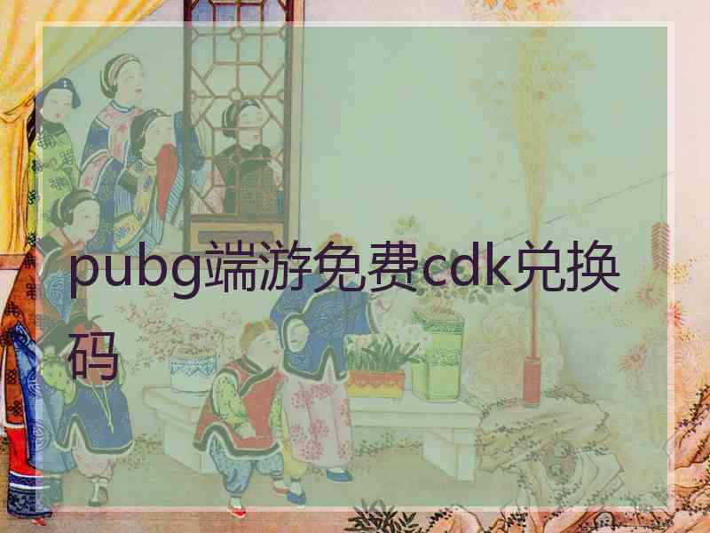 pubg端游免费cdk兑换码