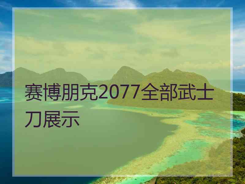 赛博朋克2077全部武士刀展示
