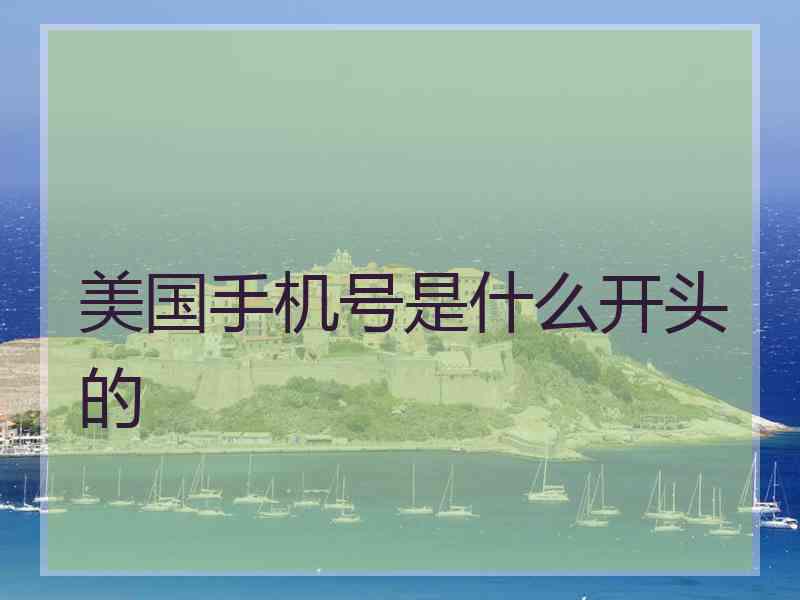 美国手机号是什么开头的