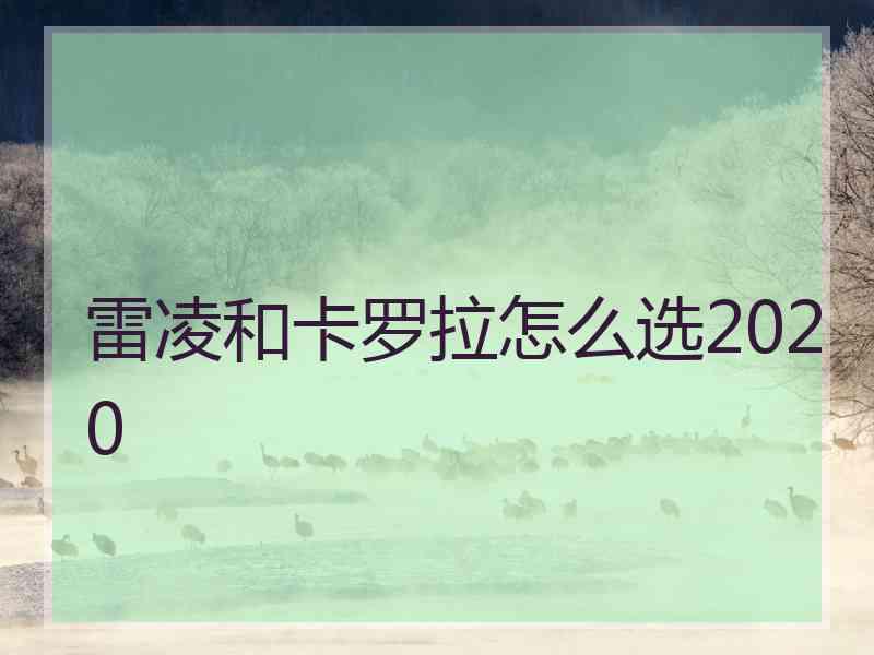 雷凌和卡罗拉怎么选2020