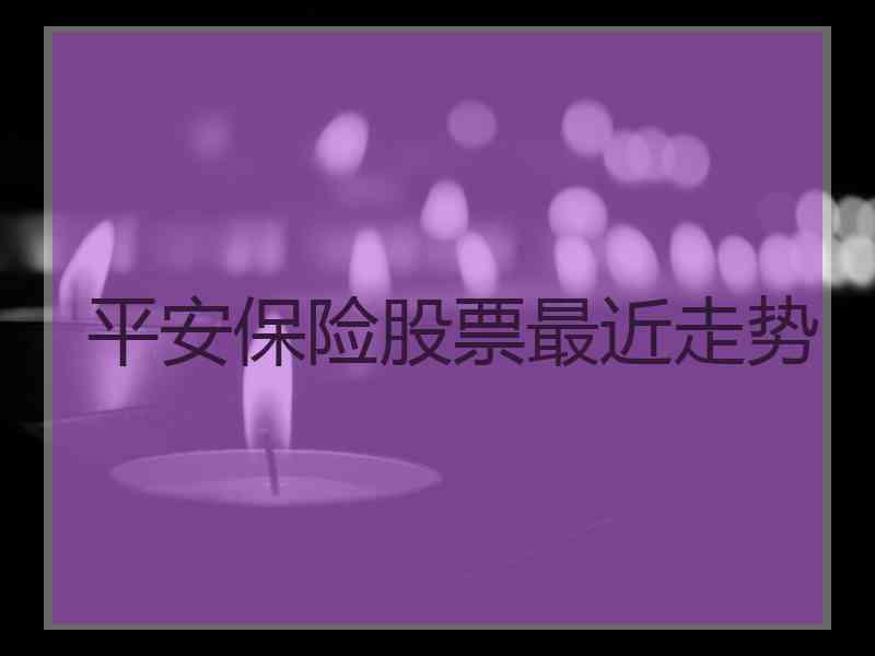 平安保险股票最近走势