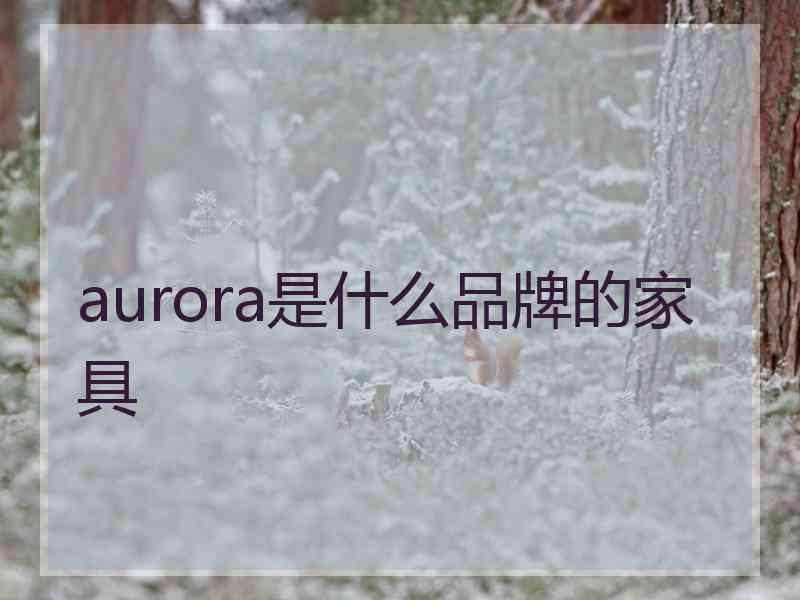 aurora是什么品牌的家具 aurora是什么品牌的家具