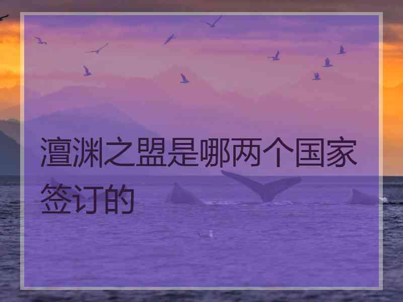澶渊之盟是哪两个国家签订的