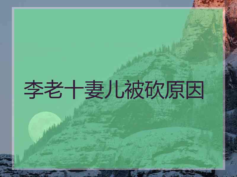 李老十妻儿被砍原因