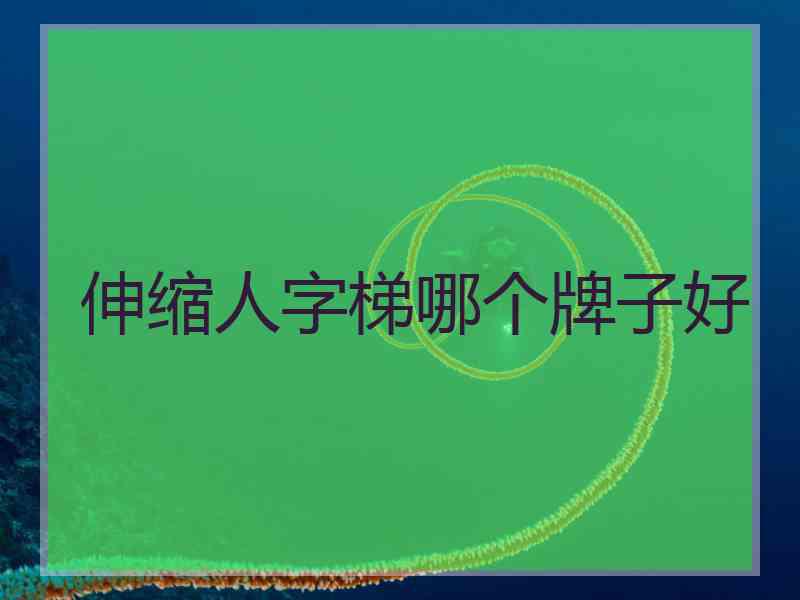 伸缩人字梯哪个牌子好