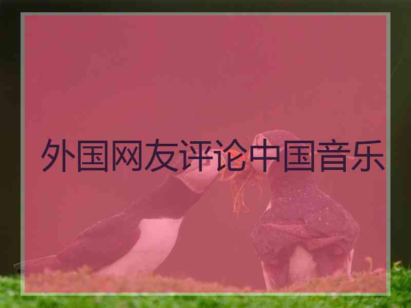 外国网友评论中国音乐